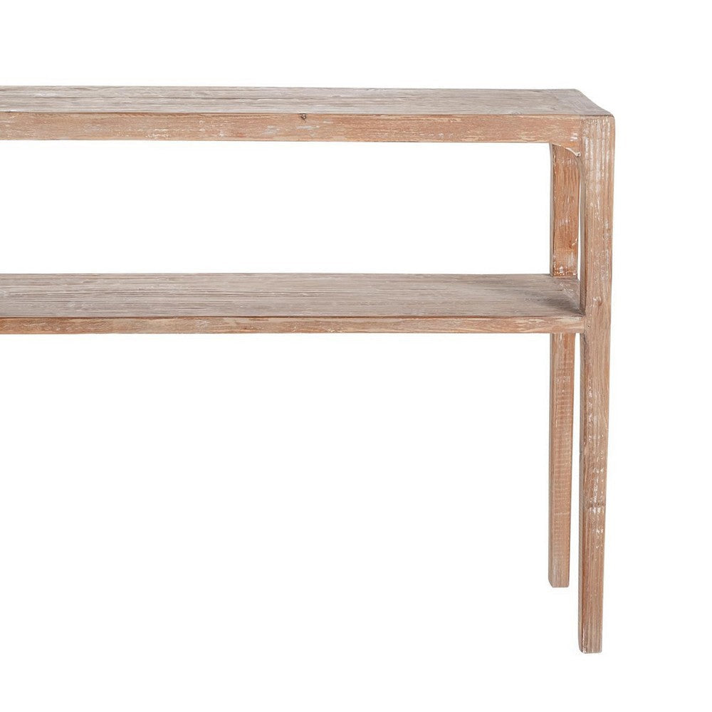 Tuley Sofa Console Table | Storage Shelf | Pine Wood | Gray | 48’’ BM326639