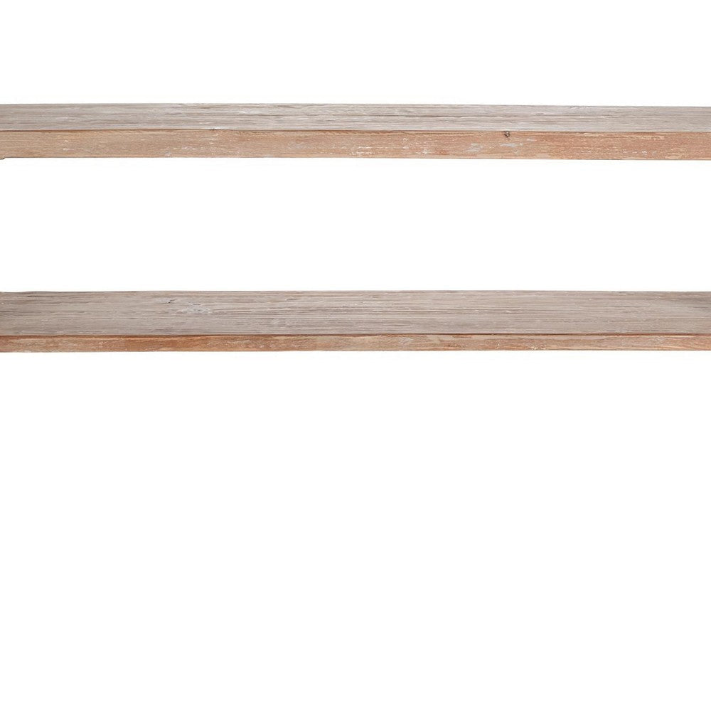 Tuley Sofa Console Table | Storage Shelf | Pine Wood | Gray | 48’’ BM326639