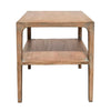 Tuley Corner End Table | Storage Shelf | Gray Pine Wood | 22in Square