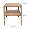 Tuley Corner End Table | Storage Shelf | Gray Pine Wood | 22in Square BM326640
