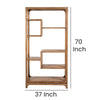 Tuley Bookshelf Etagere | 6 Shelves | Natural Gray Rustic Wood | 70’’ BM326641