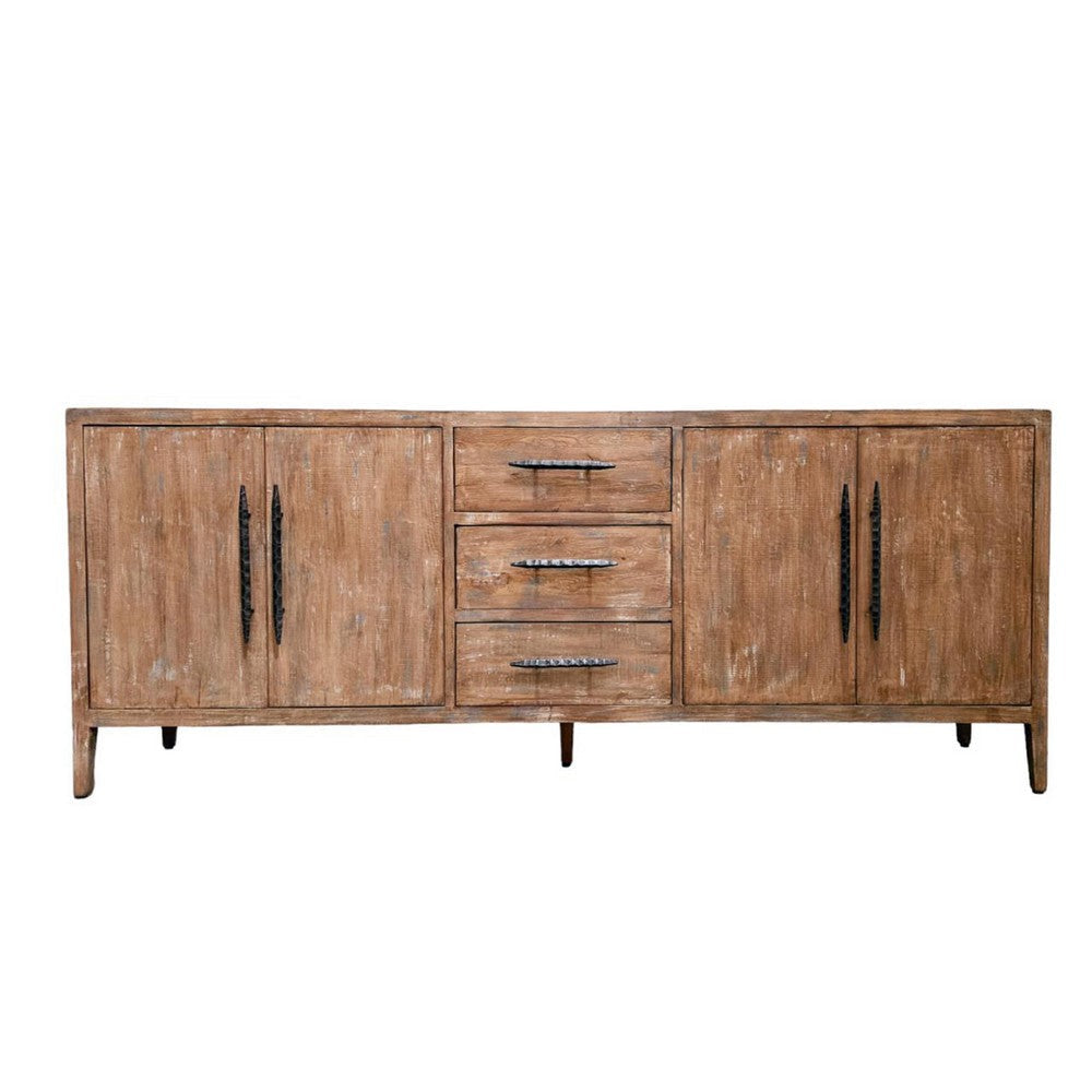 Tuley Sideboard Buffet Cabinet | 3 Drawers | 2 Cabinets | Brown | 91’’ BM326643