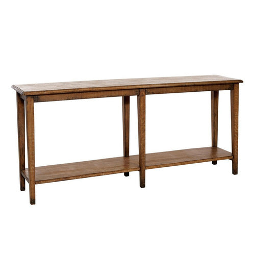 Dox Sofa Console Table | Shelf | Reclaimed Pine | Antique Brown | 71"