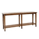 Dox Sofa Console Table | Shelf | Reclaimed Pine | Antique Brown | 71"
