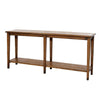 Dox Sofa Console Table | Shelf | Reclaimed Pine | Antique Brown | 71"