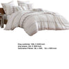 Jela 5pc King Size Comforter Set | Shams White Clipped Jacquard Stripe