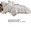 Jela 5pc Queen Comforter Set | Shams | White Clipped Jacquard Stripe