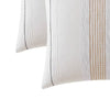 Jela Euro Sham with Clipped Jacquard Stripes | White Cotton | 26 x 26