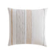 Jela Euro Sham with Clipped Jacquard Stripes | White Cotton | 26 x 26