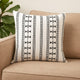 Jim Euro Sham with Black and White Clipped Jacquard Stripe | 26 x 26