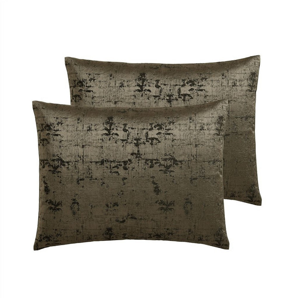 Beny 9pc King Size Comforter Set | Traditional Gold Woven Jacquard