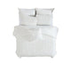 Sieno 4pc Queen Comforter Set | White Faux Fur and Micro Mink Backing
