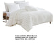 Sieno 4pc Queen Comforter Set | White Faux Fur and Micro Mink Backing
