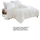 Sieno 4pc King Comforter Set | White Faux Fur and Micro Mink Backing