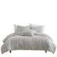 Sieno 3pc Twin XL Comforter Set | Gray Faux Fur and Micro Mink Backing