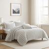 Sieno 4pc Queen Comforter Set | Gray Faux Fur and Micro Mink Backing