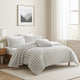 Sieno 4pc Queen Comforter Set | Gray Faux Fur and Micro Mink Backing