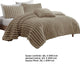 Sieno 4pc Queen Comforter Set | Taupe Brown Faux Fur Micro Mink Back