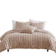 Sieno 4pc King Comforter Set | Blush Pink Faux Fur | Micro Mink Back