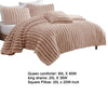 Sieno 4pc Queen Comforter Set | Blush Pink Faux Fur | Micro Mink Back