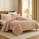 Sieno 4pc Queen Comforter Set | Blush Pink Faux Fur | Micro Mink Back