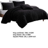 Sieno 4pc King Comforter Set | Shams | Black Faux Fur Micro Mink Back