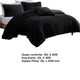 Sieno 4pc Queen Comforter Set | Shams | Black Faux Fur Micro Mink Back