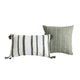 Meo 5pc Queen Comforter Set | Green Textured Woven Jacquard Stripe