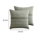 Meo Euro Sham | Textured Woven Jacquard Stripe Green Cotton | 26 x 26 BM326683
