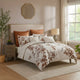 Jenya 5pc Queen Comforter Set with Shams | Floral Print | White
