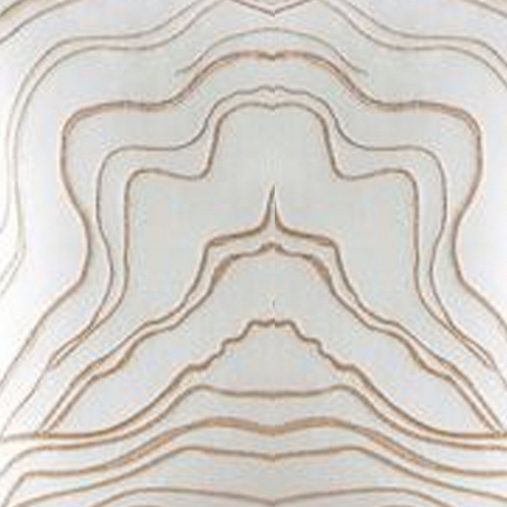 Jenya Euro Sham | Abstract Floral Embroidery | Soft White Velvet 26’’ BM326690