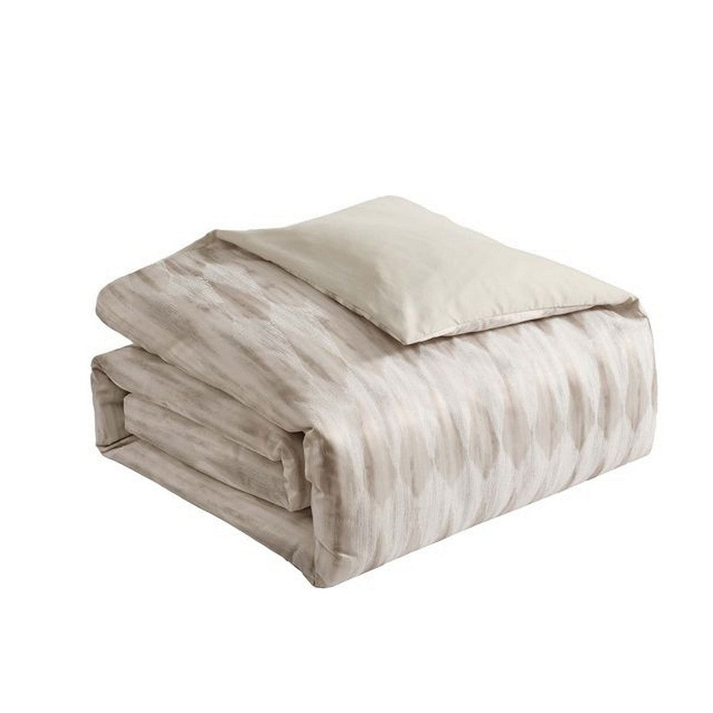 Rely 10pc Coverlet King Size Comforter Set | Woven Jacquard | Ivory