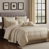 Rely 10pc Coverlet King Size Comforter Set | Woven Jacquard | Ivory