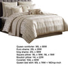 Dely 7pc Satin Queen Size Comforter Set with Shams | Reversible Gold