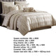 Dely 7pc Satin Queen Size Comforter Set with Shams | Reversible Gold