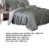 Keo 9pc King Comforter Set | Reversible | Shams Sage Gray Silky Fabric