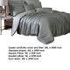 Keo 9pc King Comforter Set | Reversible | Shams Sage Gray Silky Fabric