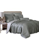 Keo 8pc Queen Comforter Set | Reversible | Shams | Gray Silky Fabric
