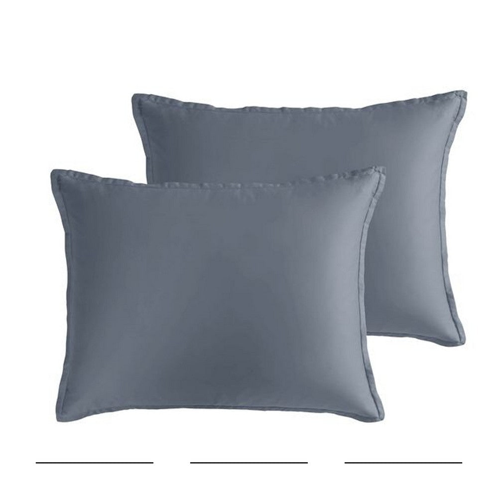 Keo 9pc King Comforter Set | Reversible | Shams | Blue Silky Fabric