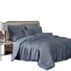 Keo 9pc King Comforter Set | Reversible | Shams | Blue Silky Fabric