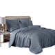 Keo 9pc King Comforter Set | Reversible | Shams | Blue Silky Fabric