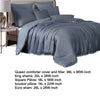 Keo 8pc Queen Comforter Set | Reversible | Shams | Blue Silky Fabric