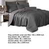 Keo 9pc King Comforter Set | Reversible | Shams | Silky Dark Gray