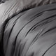 Keo 8pc Queen Comforter Set | Reversible | Shams | Silky Charcoal Gray
