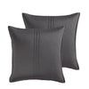 Keo 8pc Queen Comforter Set | Reversible | Shams | Silky Charcoal Gray