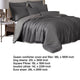 Keo 8pc Queen Comforter Set | Reversible | Shams | Silky Charcoal Gray