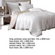 Keo 9pc King Comforter Set | Reversible | Shams | Silky Ivory White