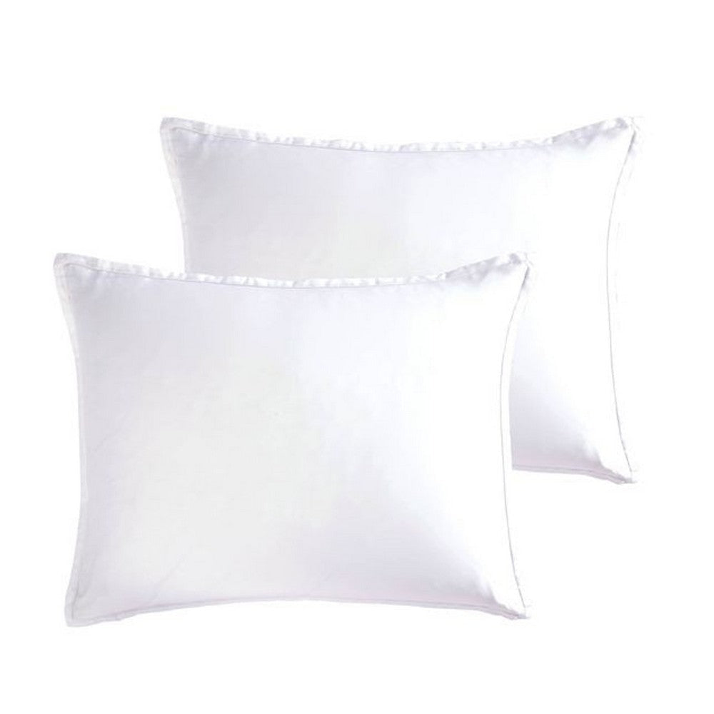 Keo 8pc Queen Comforter Set | Reversible | Shams | Silky Ivory White