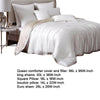 Keo 8pc Queen Comforter Set | Reversible | Shams | Silky Ivory White