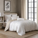 Keo 8pc Queen Comforter Set | Reversible | Shams | Silky Ivory White